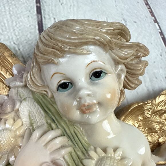 Touch of Class Porcelain Like Angels Wall Figurine Set 10" 2 Piece - Picture 3 of 8